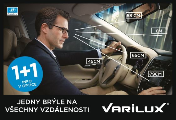 Varilux akce 1+1; v naší optice